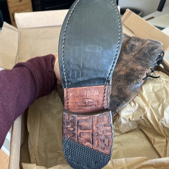 NWT BedStu tall boots Black Lux color (appears dark brown to me) Size 6 - Picture 8 of 9